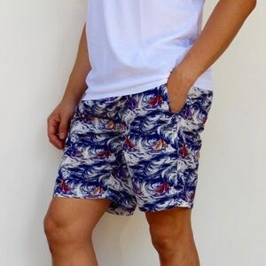 Onia The Calder Mediterranean Sails Boat Printed Swim Trunks